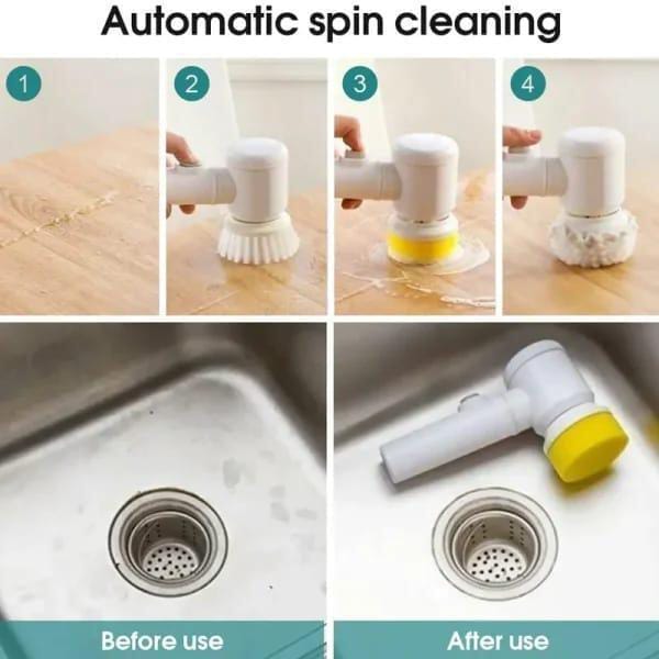 Electric Spin Scrubber – Multi-Functional Cordless Cleaning Brush